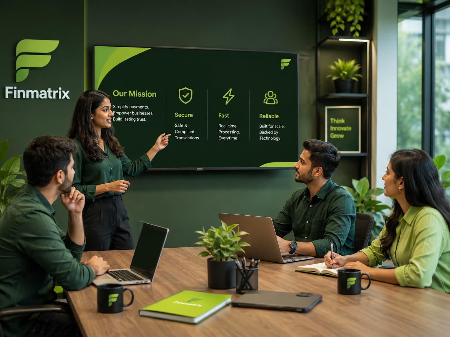 Finmatrix team collaborating on payment strategy
